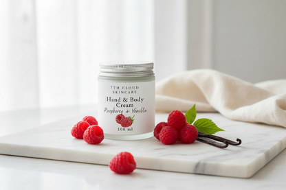 Raspberry and vanilla hand and body cream, handmade in New Zealand