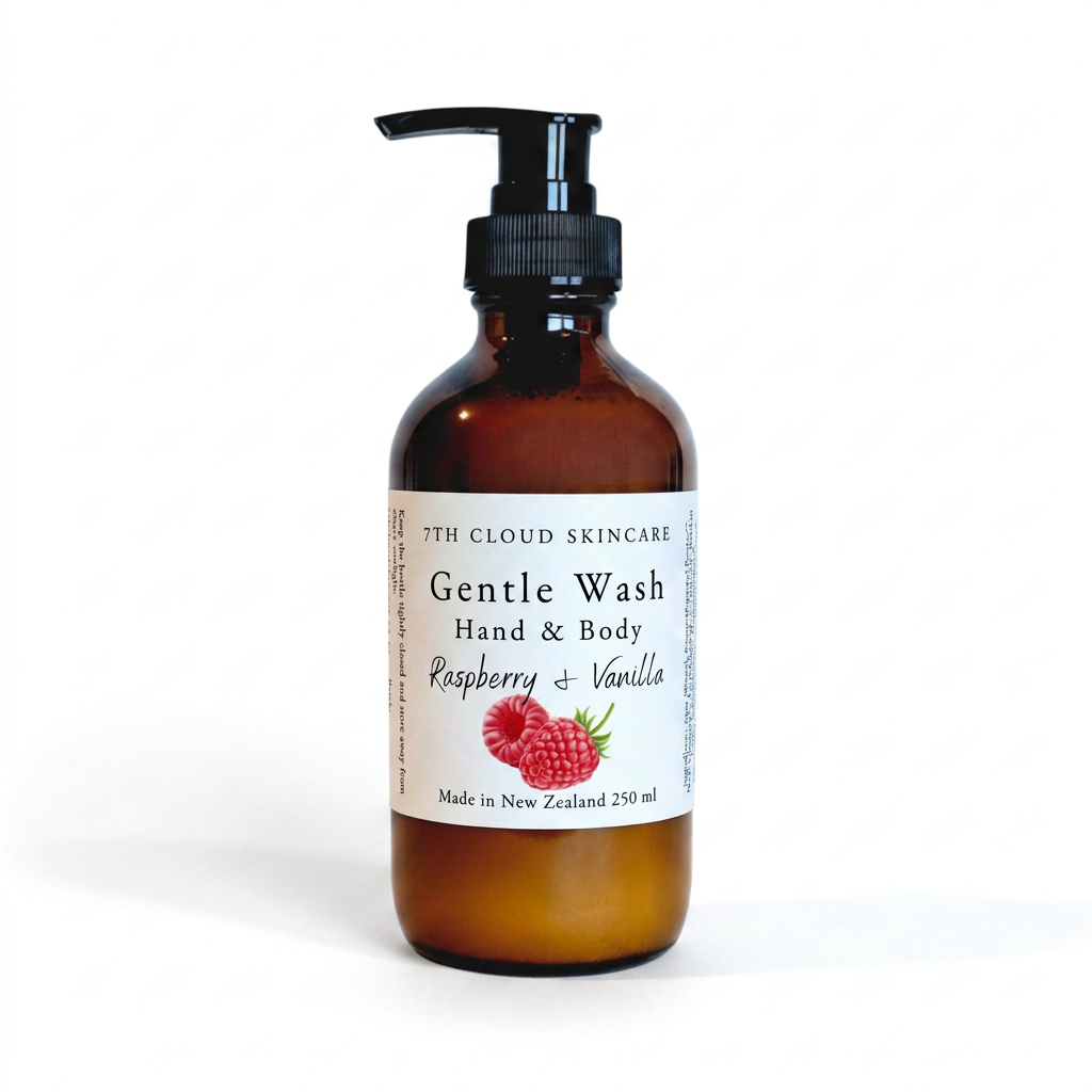 Raspberry & Vanilla hand and body wash handmade in New Zealand
