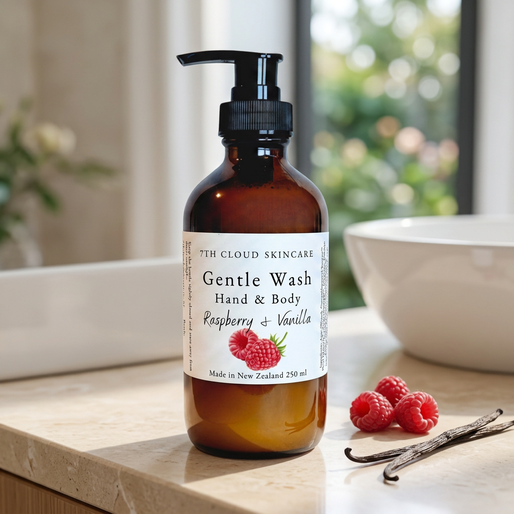 Raspberry & Vanilla hand and body wash handmade in New Zealand