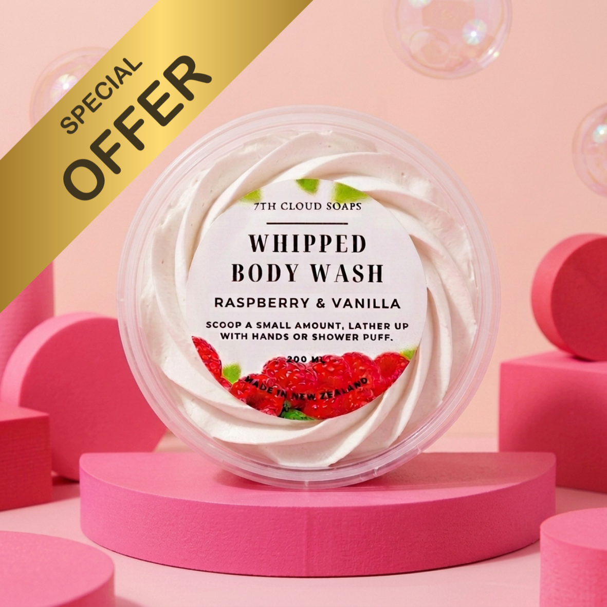 Whipped body wash raspberry & Vanilla. New Zealand