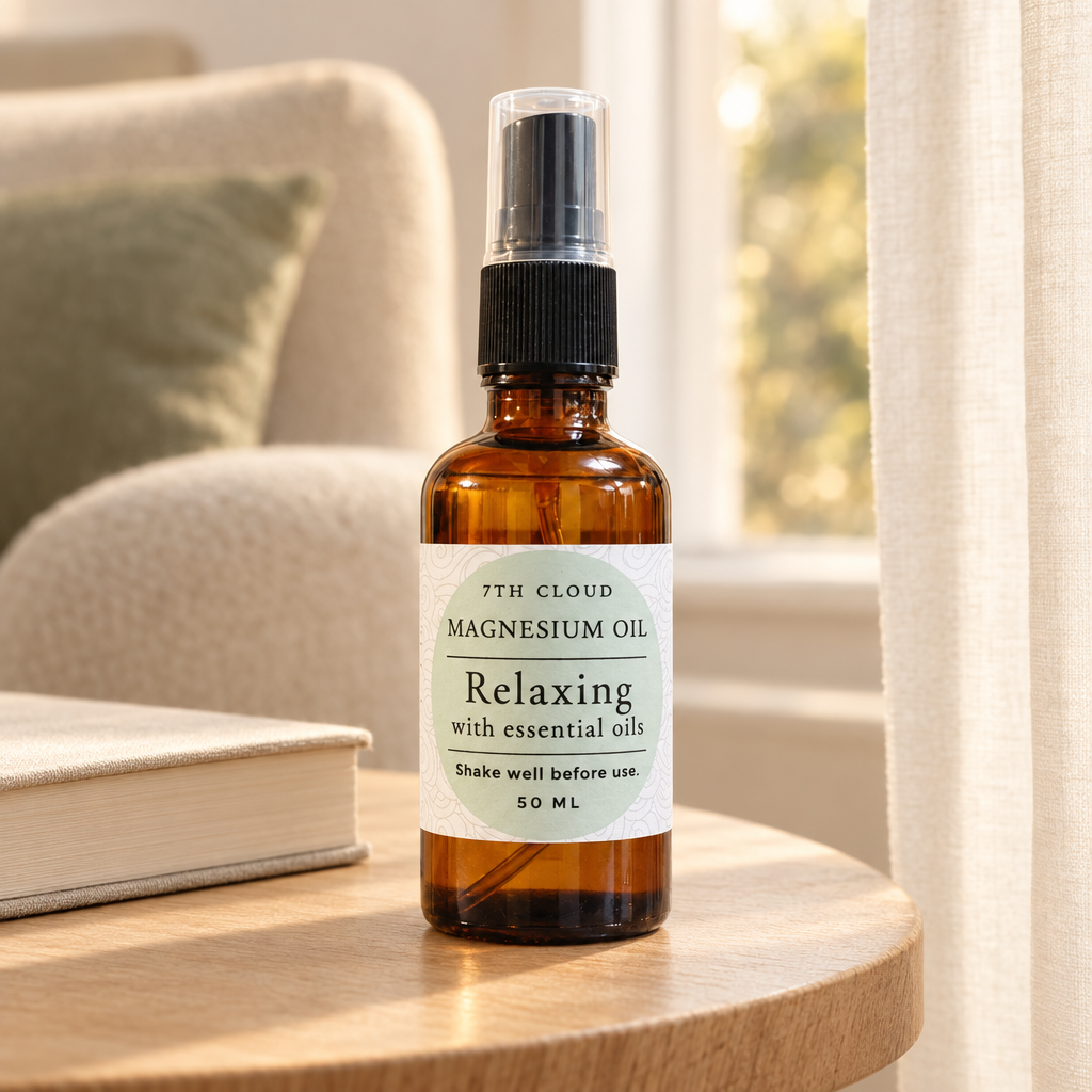Relaxing Magnesium Oil Spray with essential oils. Handmade in New Zealand