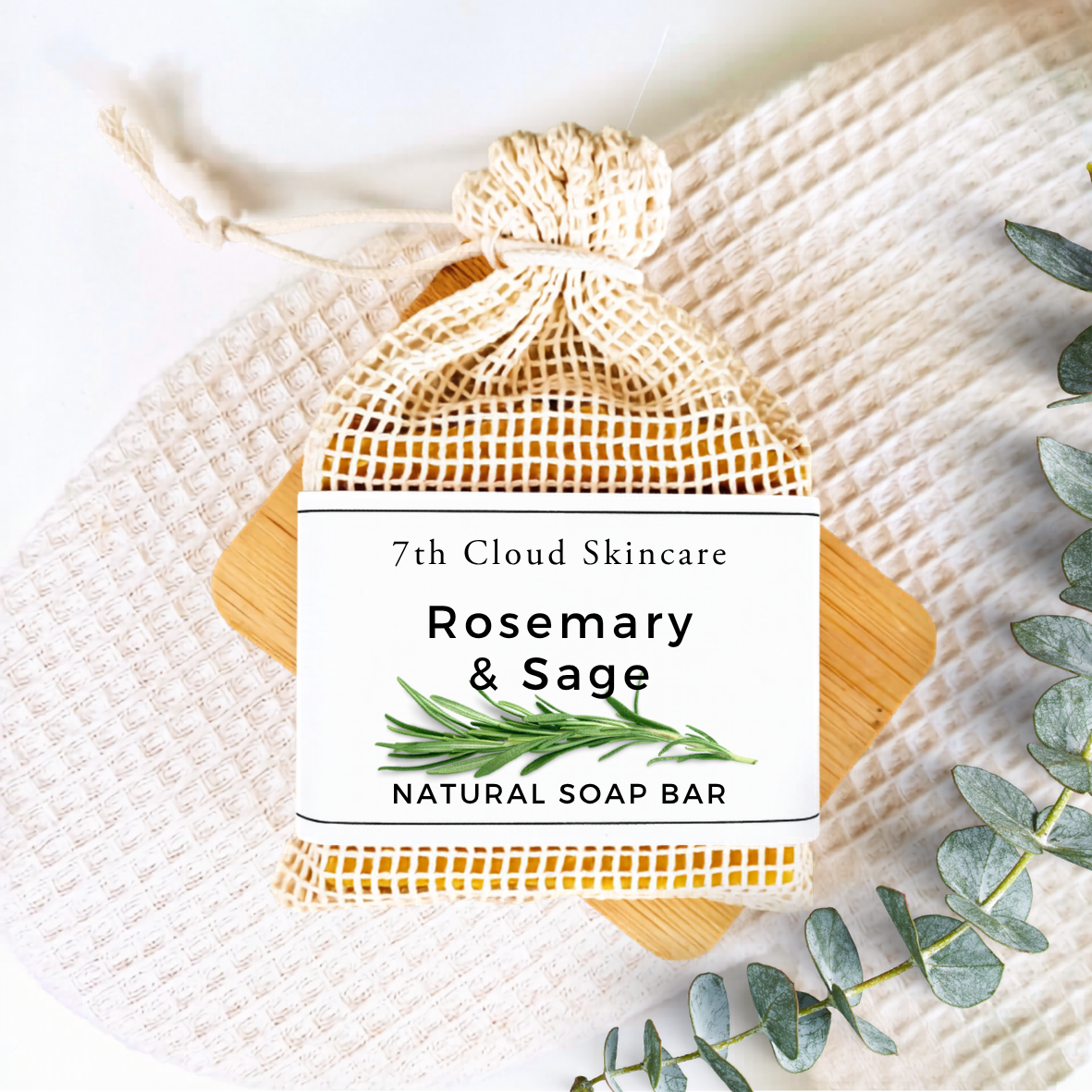 Rosemary Sage natural heral soap bar handmade in New Zealand