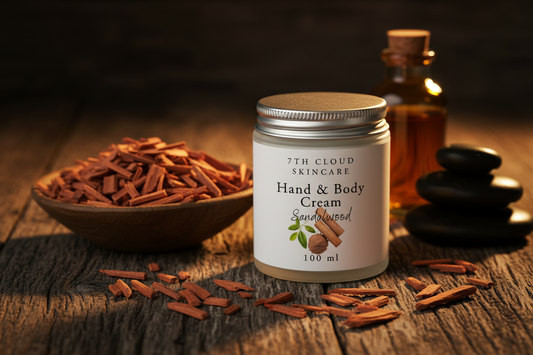 Sandalwood hand and body cream. Hand made in New Zealand. 7th Cloud