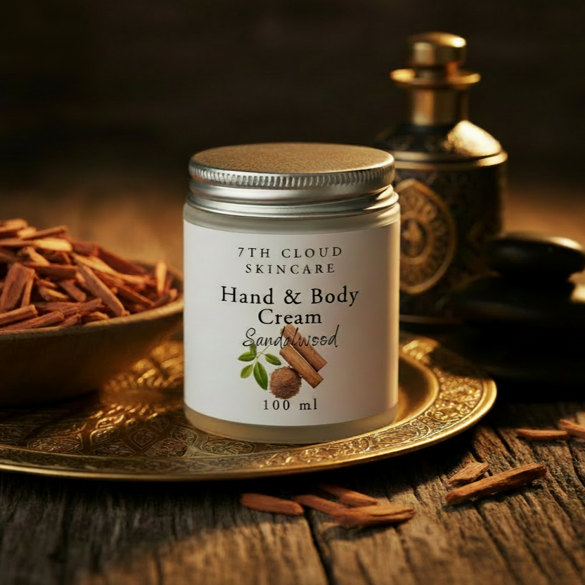Sandalwood hand and body cream. Hand made in New Zealand. 7th Cloud