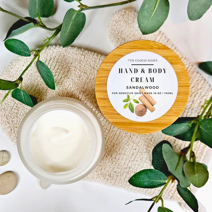 Sandalwood natural hand and body cream made in New Zealand