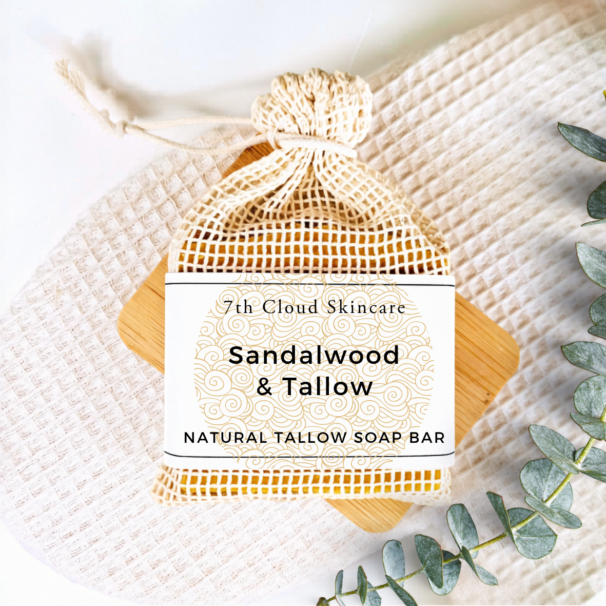 Sandalwood Tallow soap bar handmade in New Zealand