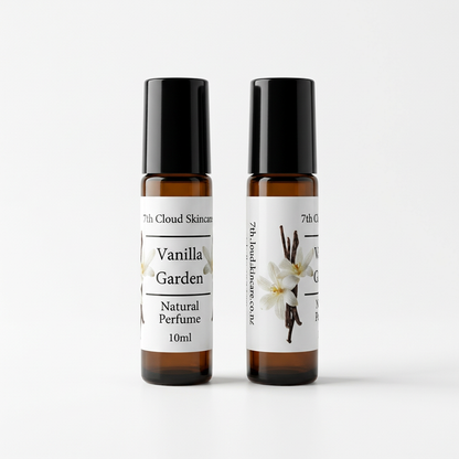 Vanilla Garden natural roll-on perfume handmade in New Zealand. 7th Cloud Skincare