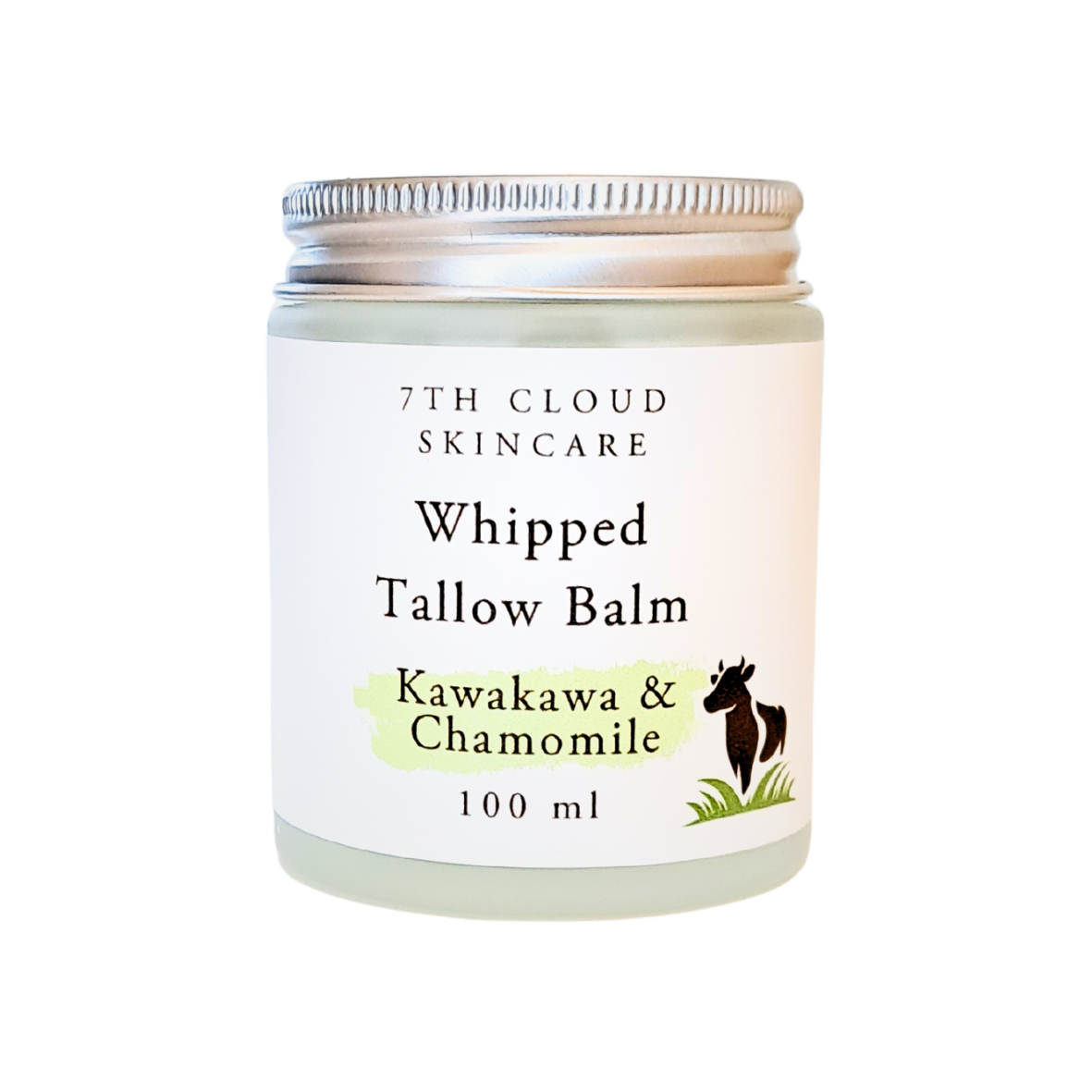 7th Cloud Skincare whipped tallow balm in glass jar