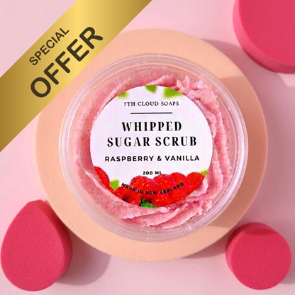 whipped sugar scrub Raspberry & Vanilla. New Zealand