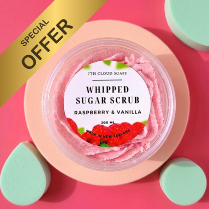 whipped sugar scrub Raspberry & Vanilla. New Zealand