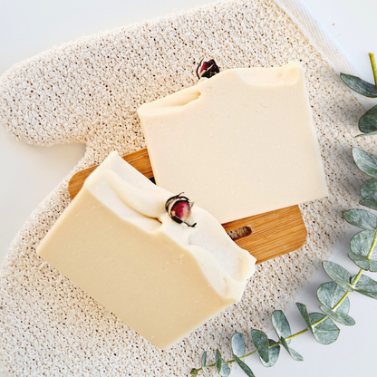 White Lily & Rose soap bar. Handmade in New Zealand