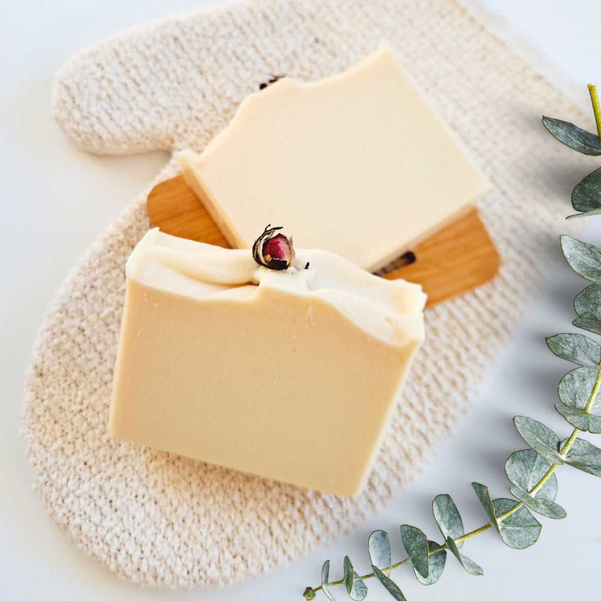 White Lily & Rose soap bar. Handmade in New Zealand